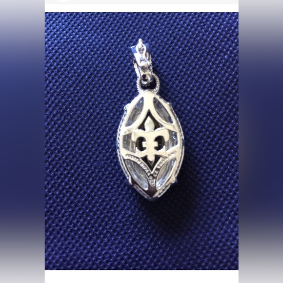 Pre-Loved Judith Ripka Olive Quartz Enhancer/Pendant - Picture 5 of 5